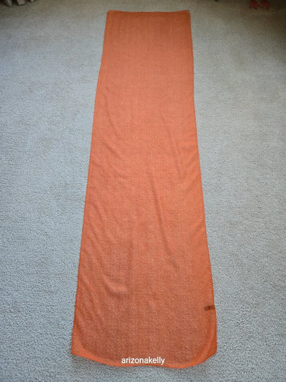 Linen/Silk (80/20) Scarf Sheer Lightweight Orange